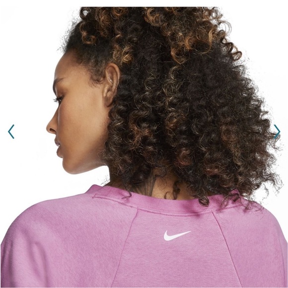 Nike Pink Dri Fit Get Fit Cropped Training Sweatshirt Size S EUC - Picture 2 of 3